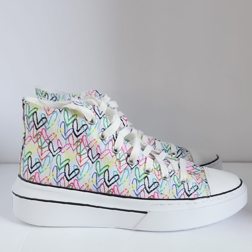 Skechers Multicolor Heart High-Top Sneakers